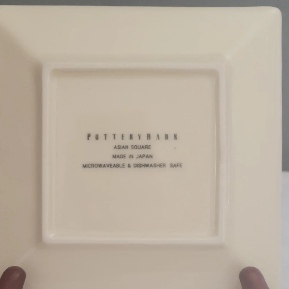 Pottery Barn Asian Square Plates 6